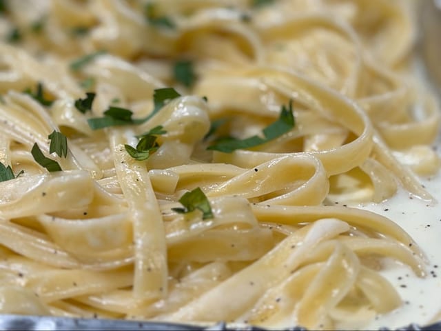 Fettuccine Alfredo.