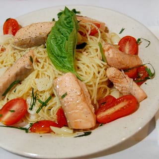 Angel Hair with Salmon Garlic & Oil
