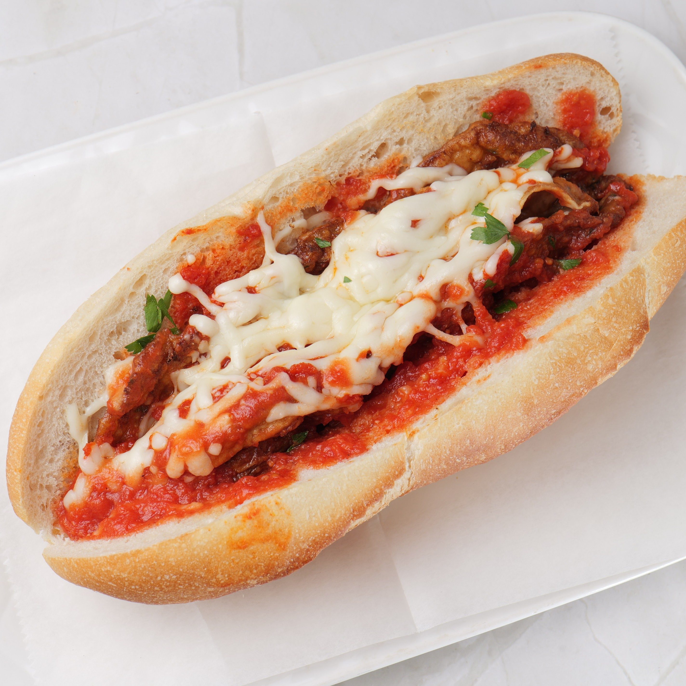Eggplant Parm Hero.
