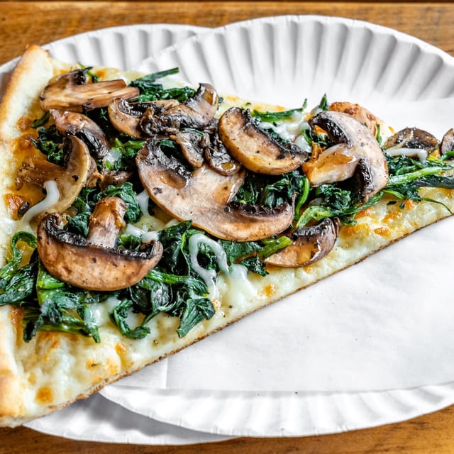 Spinach & Mushroom Slice.