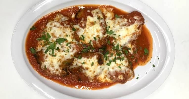 Shrimp Parmigiana Entree.